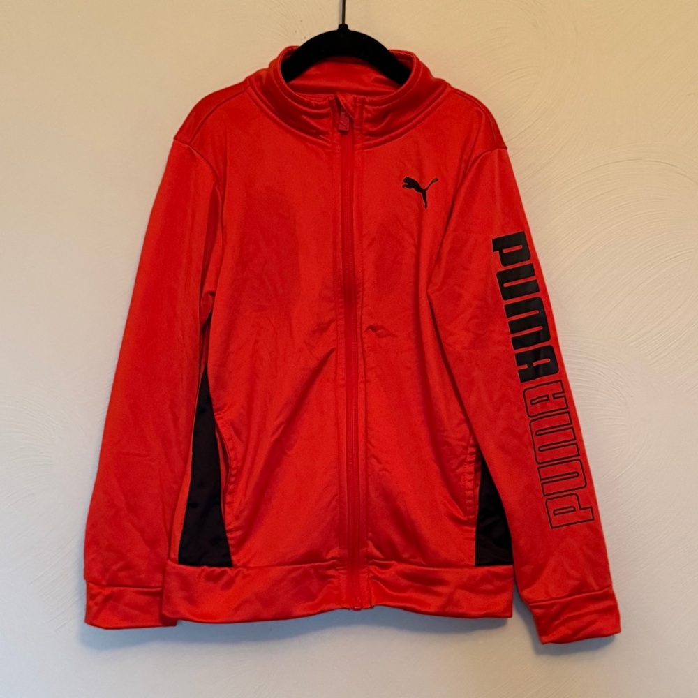 Puma Kids Red and Black Track Jacket